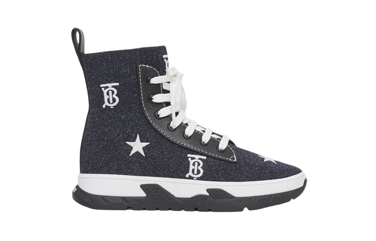 (PS) Burberry Knit Logo Print Sneaker 'Blue Grey' 圖 2