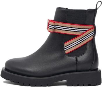 (PS) Burberry 皮革條紋帶切爾西靴 '黑色' 80529961 Buy (PS) Burberry 皮革條紋帶切爾西靴 '黑色' 80529961