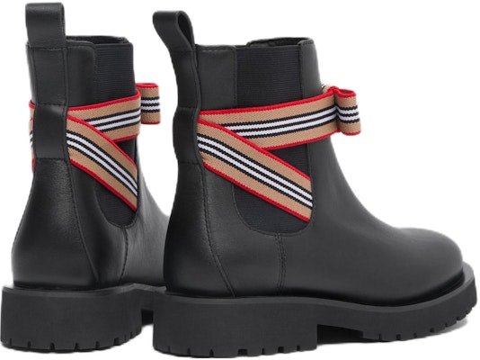 (Preschool) Burberry Leather Stripe Strap Chelsea Boots 'Black' 80529961 Lookbook (Preschool) Burberry Leather Stripe Strap Chelsea Boots 'Black' 80529961