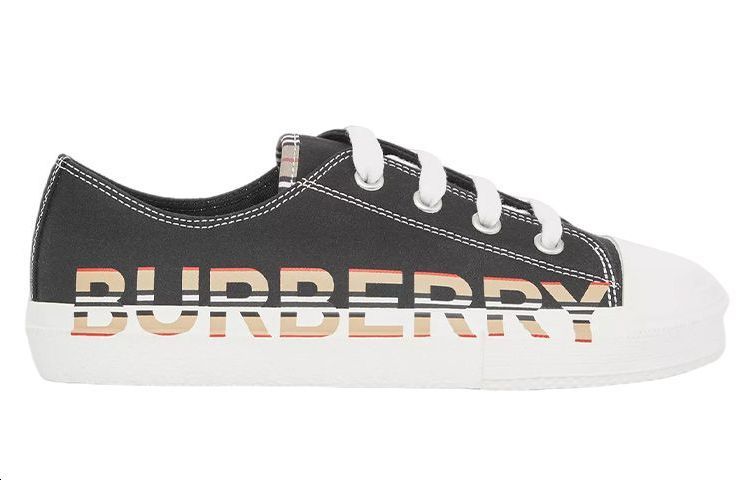 Order (PS) Burberry Low-Top Sneaker ''Cetakan Logo Jalur Ikon Hitam'' 80409811