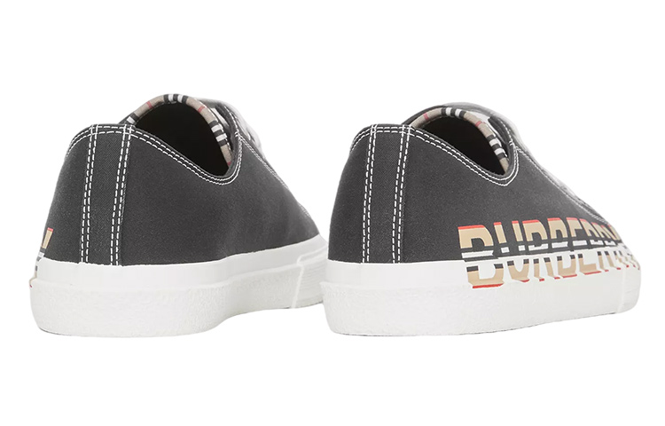 Purchase (PS) Burberry Low-Top Sneaker ''Cetakan Logo Jalur Ikon Hitam'' 80409811
