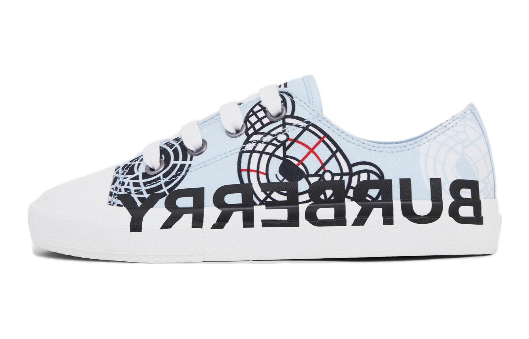 (Preschool) Burberry Low-Top Sneaker 'Light Blue Print' 80627501