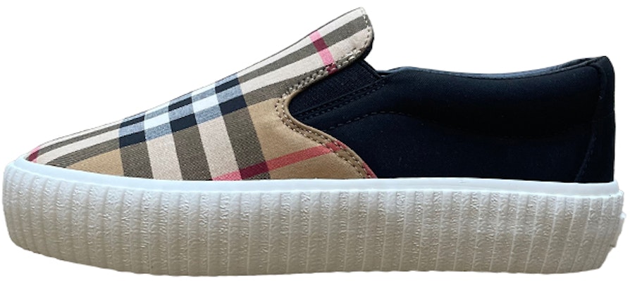 (PS) Burberry Sepatu Low-Top 'Vintage Check Hitam Kuning' 80058631 Buy (PS) Burberry Sepatu Low-Top 'Vintage Check Hitam Kuning' 80058631