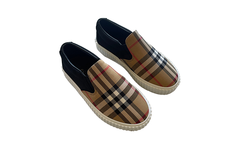 Order (PS) Burberry Sepatu Low-Top 'Vintage Check Hitam Kuning' 80058631