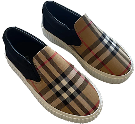 (PS) Burberry Sepatu Low-Top 'Vintage Check Hitam Kuning' 80058631 Order (PS) Burberry Sepatu Low-Top 'Vintage Check Hitam Kuning' 80058631