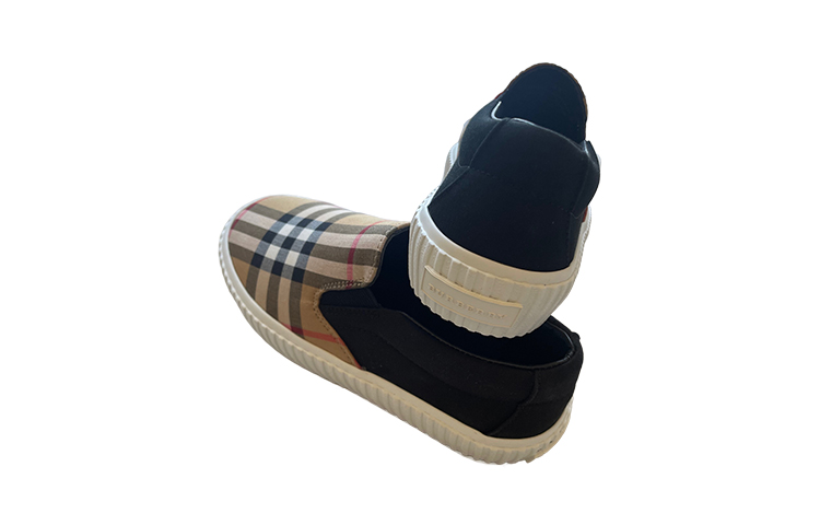 Shop (PS) Burberry Sepatu Low-Top 'Vintage Check Hitam Kuning' 80058631