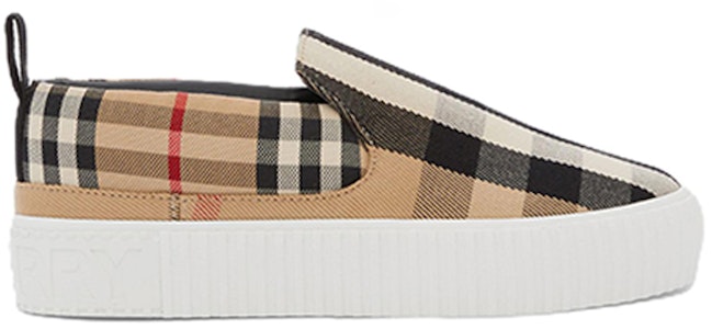 (PS) Burberry Kasut Rendah 'Beige Black Check' 80606301 Order (PS) Burberry Kasut Rendah 'Beige Black Check' 80606301