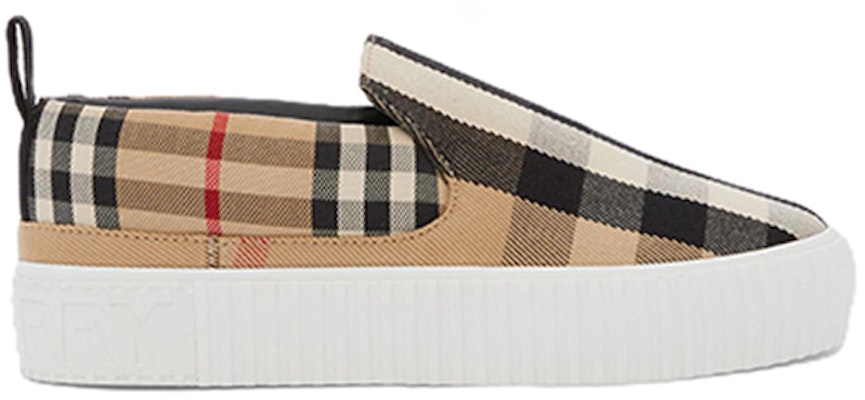 (PS) Burberry Sepatu Low Top 'Beige Black Check' 80606301 Order (PS) Burberry Sepatu Low Top 'Beige Black Check' 80606301