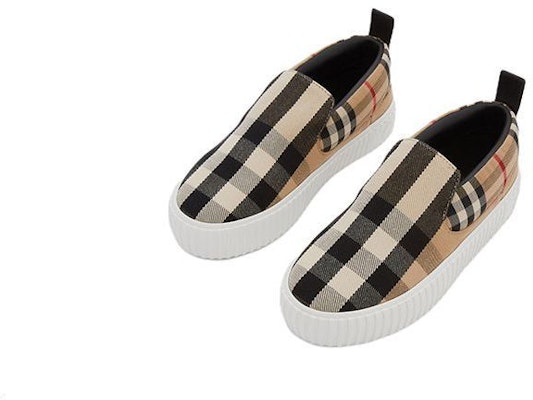 (PS) Burberry Sepatu Low Top 'Beige Black Check' 80606301 Lookbook (PS) Burberry Sepatu Low Top 'Beige Black Check' 80606301