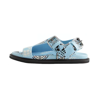(PS) Burberry Printed Buckle Sandal 'Blue Fashion'