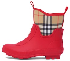 (Preschool) Burberry Rubber Retro Rain Boots 'Bright Red Check' 80544171 (Preschool) Burberry Rubber Retro Rain Boots 'Bright Red Check' 80544171