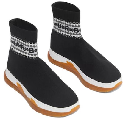 (Preschool) Burberry Sneaker 'Black' 'Fair Isle Logo Stretch Knit Sock' 80554641 Order (Preschool) Burberry Sneaker 'Black' 'Fair Isle Logo Stretch Knit Sock' 80554641