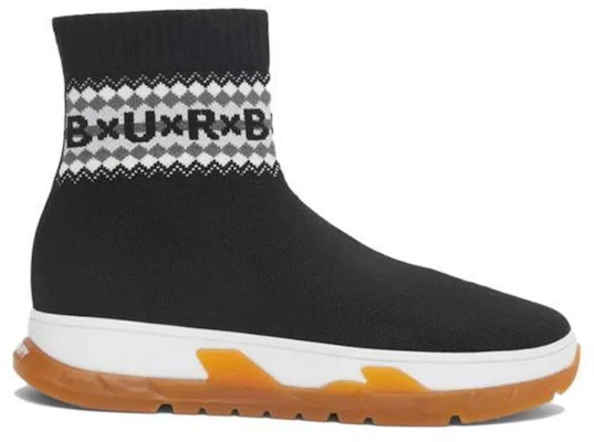 (PS) Burberry Sneaker 'Hitam' 'Fair Isle Logo Stretch Knit Sock'. 80554641 Order (PS) Burberry Sneaker 'Hitam' 'Fair Isle Logo Stretch Knit Sock'. 80554641