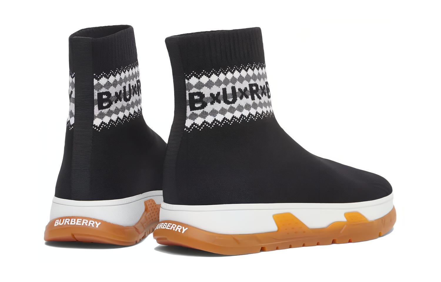 Shop (PS) Burberry Sneaker 'Hitam' 'Fair Isle Logo Stretch Knit Sock'. 80554641