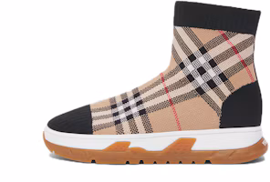 (Preschool) Burberry Sneaker 'Black Check Knit' 80530501 (Preschool) Burberry Sneaker 'Black Check Knit' 80530501