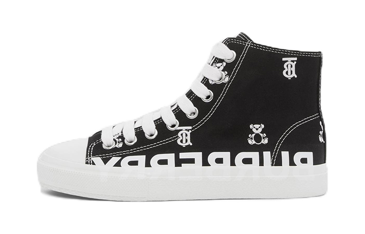 (PS) Burberry Thomas High-Top 'Teddy Bear Embroidery Black and White'