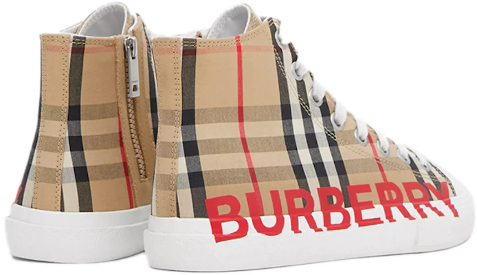 (PS) Burberry Vintage Check High-Top 'Beige Arkib' 80270711 Purchase (PS) Burberry Vintage Check High-Top 'Beige Arkib' 80270711