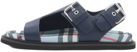 (Preschool) Burberry Vintage Check Leather Sandals 'Blue' 80494021 (Preschool) Burberry Vintage Check Leather Sandals 'Blue' 80494021