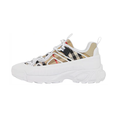 (PS) Burberry Vintage Check Leather Sneaker 'White Brown'