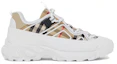 Order (PS) Zapatillas Burberry Vintage Check de Cuero 'Blanco Marrón' 80475321
