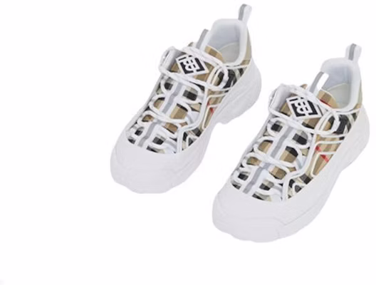 (PS) Zapatillas Burberry Vintage Check de Cuero 'Blanco Marrón' 80475321 Lookbook (PS) Zapatillas Burberry Vintage Check de Cuero 'Blanco Marrón' 80475321