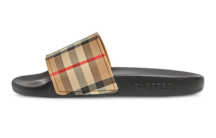 (Preschool) Burberry Vintage Check Sandals &#x27;Beige Black&#x27; 80270701