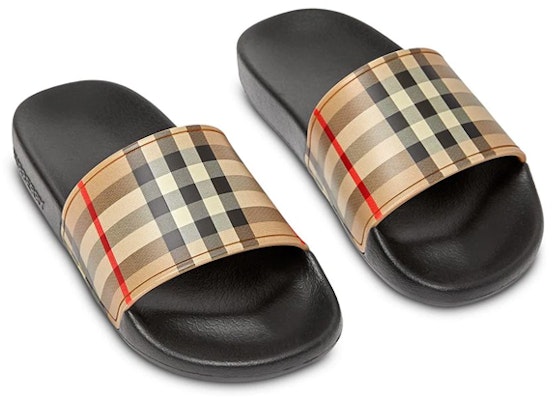 (Preschool) Burberry Vintage Check Sandals 'Beige Black' 80270701 Order (Preschool) Burberry Vintage Check Sandals 'Beige Black' 80270701