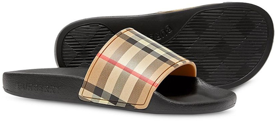 (Preschool) Burberry Vintage Check Sandals 'Beige Black' 80270701 Lookbook (Preschool) Burberry Vintage Check Sandals 'Beige Black' 80270701