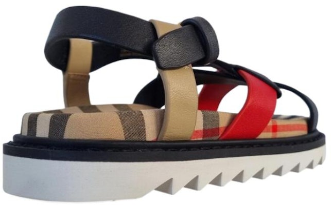 (Preschool) Burberry Vintage Check Three-Color Leather Sandals 'Beige' 80504901 Order (Preschool) Burberry Vintage Check Three-Color Leather Sandals 'Beige' 80504901