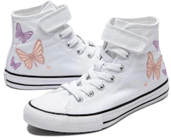 Shop 中童 Converse 舒適經典 防滑耐磨 高筒 兒童帆布鞋 白紫