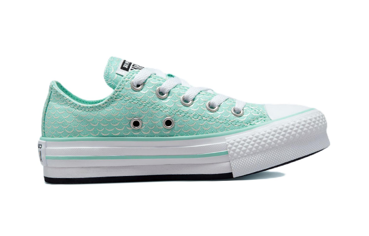 Order (PS) Converse All Star Lift Platform Low Top Canvas Sneaker 'Mint Green Fish Scale' 372753C