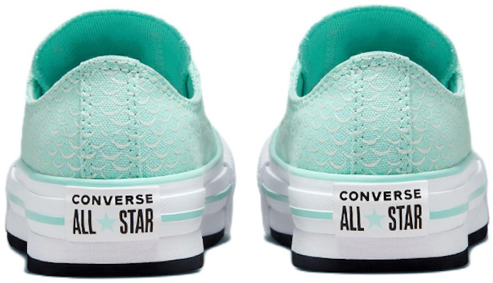 (Preschool) Converse All Star Lift Platform Low Top Canvas Sneaker 'Mint Green Fish Scale' 372753C Purchase (Preschool) Converse All Star Lift Platform Low Top Canvas Sneaker 'Mint Green Fish Scale' 372753C