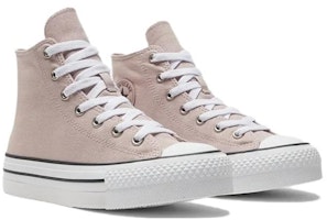 大童 Converse All Star Light 防滑耐磨 高筒 兒童板鞋 粉白色 Lookbook 大童 Converse All Star Light 防滑耐磨 高筒 兒童板鞋 粉白色