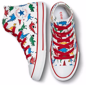 (PS) Converse Chuck Taylor All Star Dinosaurus High Top 'Putih Merah' A00928C Shop (PS) Converse Chuck Taylor All Star Dinosaurus High Top 'Putih Merah' A00928C