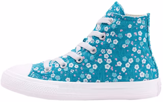 (Preschool) Converse ' Chuck Taylor All Star Floral Print Hi Top Sneaker 'Blue' 666876F (Preschool) Converse ' Chuck Taylor All Star Floral Print Hi Top Sneaker 'Blue' 666876F