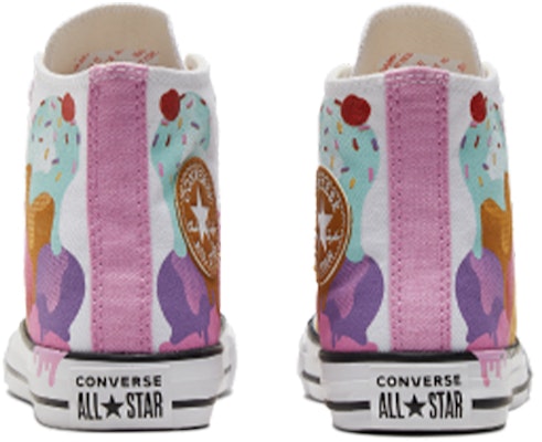 中童 Converse Chuck Taylor All Star 高筒帆布鞋 白彩 冰淇淋圖案 Shop 中童 Converse Chuck Taylor All Star 高筒帆布鞋 白彩 冰淇淋圖案