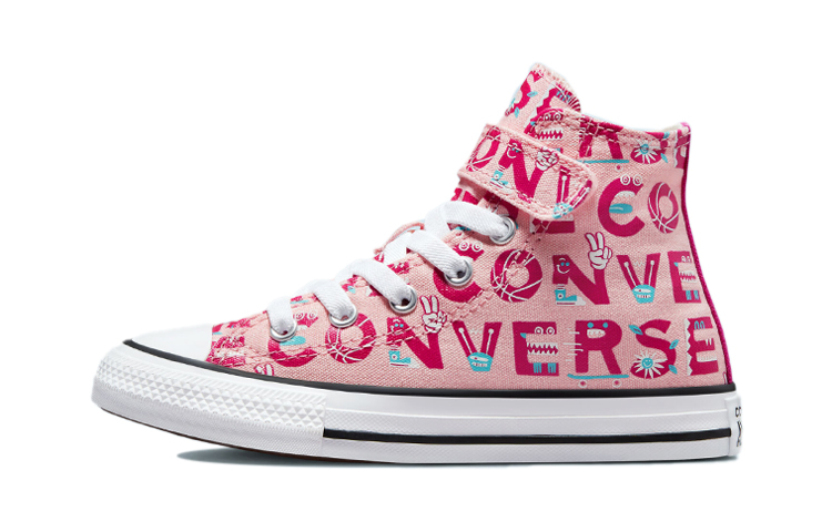 (Preschool) Converse Chuck Taylor All Star Easy-On High 'Pink Print' 372941C