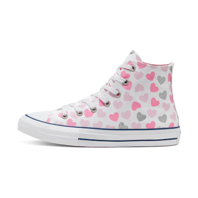 (Youth) Converse Chuch Taylor All Star Hi Pink/White