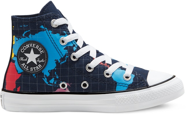 (PS) Converse Lama 'Geography Class Chuck Taylor All Star High Top' Biru Merah Kuning 668455C Order (PS) Converse Lama 'Geography Class Chuck Taylor All Star High Top' Biru Merah Kuning 668455C