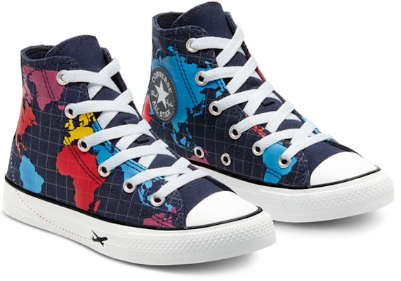(PS) Converse Lama 'Geography Class Chuck Taylor All Star High Top' Biru Merah Kuning 668455C Lookbook (PS) Converse Lama 'Geography Class Chuck Taylor All Star High Top' Biru Merah Kuning 668455C