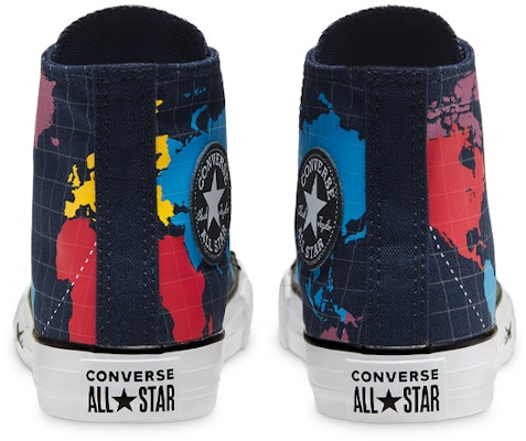 (PS) Converse Lama 'Geography Class Chuck Taylor All Star High Top' Biru Merah Kuning 668455C Purchase (PS) Converse Lama 'Geography Class Chuck Taylor All Star High Top' Biru Merah Kuning 668455C