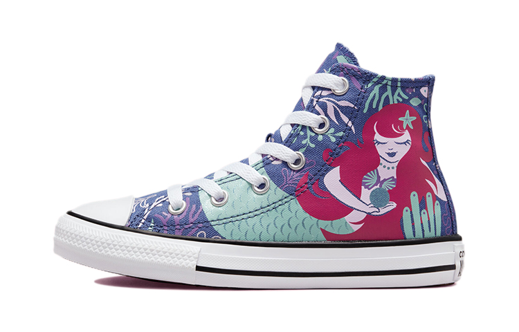(PS) Converse Chuck Taylor All Star High 'Mermaid Print - Dark Purple Green'