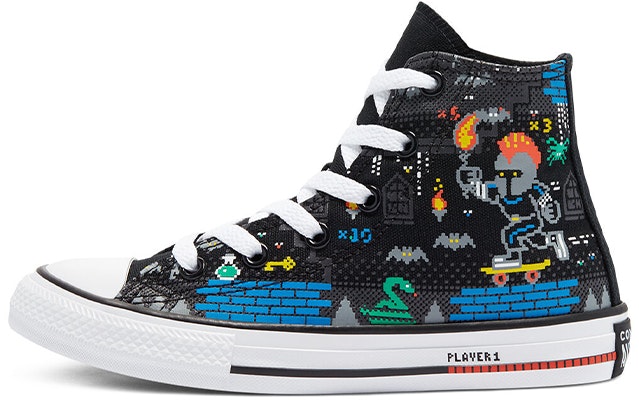 (Preschool) Converse Chuck Taylor All Star High Top Jr Black/Multicolor 670212C Buy (Preschool) Converse Chuck Taylor All Star High Top Jr Black/Multicolor 670212C