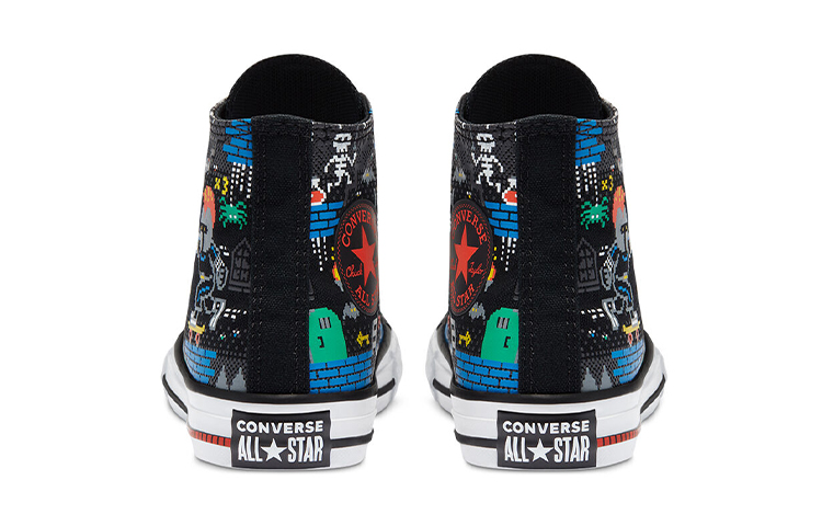(PS) Converse Chuck Taylor All Star High Top Jr Black/Multicolor 圖 4