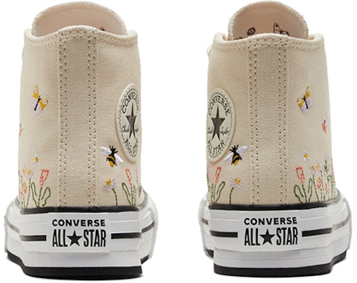 (Preschool) Converse Chuck Taylor All Star Lift Platform High 'Floral Embroidery - Natural Ivory' A01615C Purchase (Preschool) Converse Chuck Taylor All Star Lift Platform High 'Floral Embroidery - Natural Ivory' A01615C