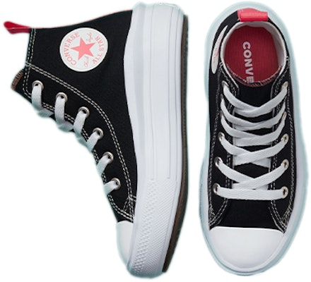 中童 Converse Chuck Taylor All Star Move 防滑耐磨高筒休閒帆布鞋 黑白色 Purchase 中童 Converse Chuck Taylor All Star Move 防滑耐磨高筒休閒帆布鞋 黑白色