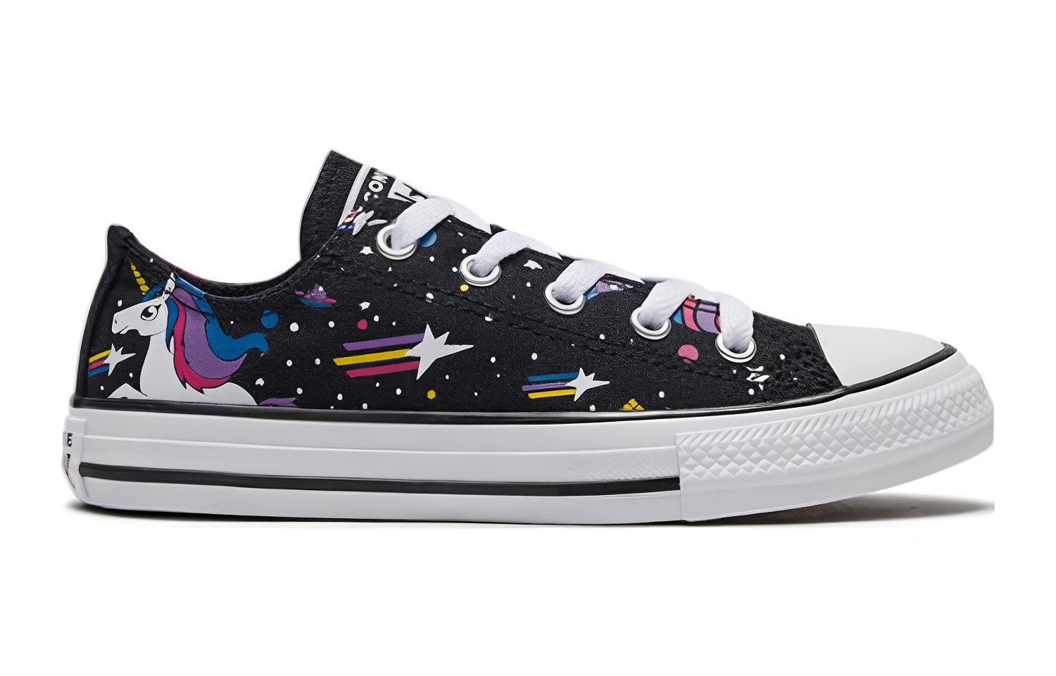 Order (PS) Converse Chuck Taylor All Star Pelangi Unicorn Hitam Sneakers 'Black' 665474C