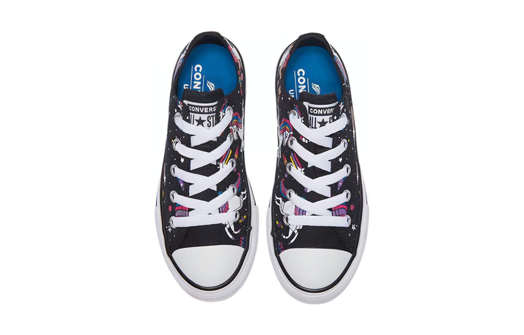 Shop (PS) Converse Chuck Taylor All Star Pelangi Unicorn Hitam Sneakers 'Black' 665474C
