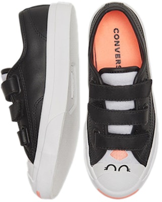 (Preschool) Converse Jack Purcell K Black/White/Orange 369801C Shop (Preschool) Converse Jack Purcell K Black/White/Orange 369801C