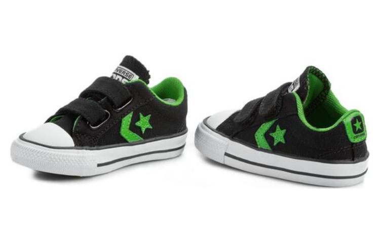 Lookbook (PS) (幼児用) コンバース ロー 'ブラック グリーン' 742929C 742929C